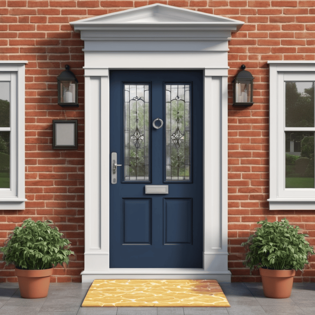porte d'entrée d'une maison de ville